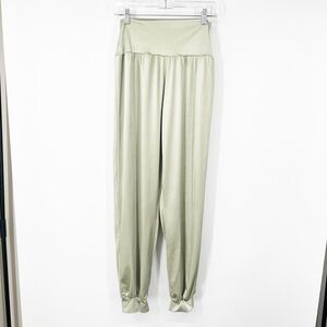 Nama Light Shiny Green High Rise Joggers